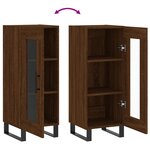 vidaXL Buffet Chêne marron 34 5x34x90 cm Bois d'ingénierie