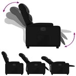 vidaXL Fauteuil inclinable électrique Noir Similicuir