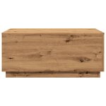 vidaXL Table basse avec lumières LED chêne artisanal 90x50x40 cm