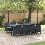 vidaXL Ensemble de salle à manger pour jardin 9 Pièces Anthracite