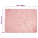 vidaXL Tapis en Peau de Mouton Synthétique Rose 160 x 230 cm Polyester