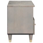 vidaXL Meuble TV Gris 70 x 33 x 46 cm Bois de mangue massif