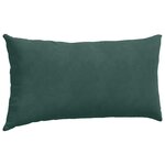 vidaXL Coussins de canapé 2 Pièces Vert foncé 80 x 40 cm