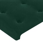 vidaXL Tête de lit avec oreilles Vert foncé 103x23x78/88 cm Velours