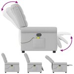 vidaXL Fauteuil de massage inclinable gris nuage tissu