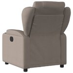 vidaXL Fauteuil inclinable électrique Taupe Tissu