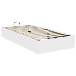vidaXL Cadre de lit ottoman Blanc 193 x 75 5 x 25 cm Bois d'ingénierie