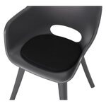 Madison Coussins de siège Panama lot de 2 39x36 cm Noir