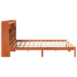vidaXL Lit bibliothèque sans matelas cire marron 180x200 cm pin massif