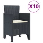 vidaXL Ensemble de salle à manger pour jardin avec coussin 11 Pièces