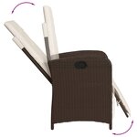 vidaXL Chaises inclinables de jardin lot de 2 avec repose-pied rotin
