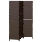 vidaXL Paravent Pliant Manuel Marron 146 x 180 cm. polyrotin