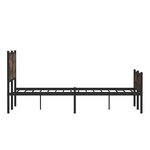 vidaXL Cadre de lit en métal sans matelas chêne fumé 150x200 cm