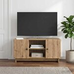 vidaXL Meuble TV 102 x 34 5 x 50 cm Chêne artisanal Bois d'ingénierie