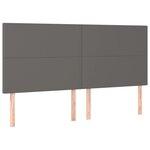 vidaXL Têtes de lit 4 Pièces Gris 80x5x78/88 cm Similicuir