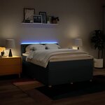 vidaXL Sommier à lattes de lit avec matelas Bleu 160x200 cm Tissu