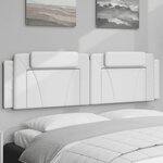 vidaXL Coussin de tête de lit blanc 183 cm similicuir