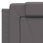 vidaXL Coussin de tête de lit Viana gris 140 cm similicuir