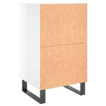 vidaXL Table de chevet blanc brillant 40x35x69 cm bois d’ingénierie