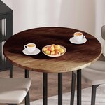 vidaXL Plateau de table Marron clair Ø 90 x 2.5 cm Chêne massif