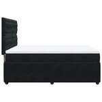 vidaXL Sommier à lattes de lit avec matelas Noir 140x200 cm Velours