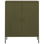 vidaXL Armoire de rangement Vert olive 80x35x101 5 cm Acier