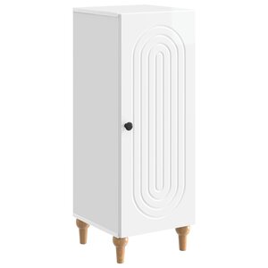 vidaXL Buffet Blanc brillant 33 x 34 5 x 90 cm Bois d'ingénierie