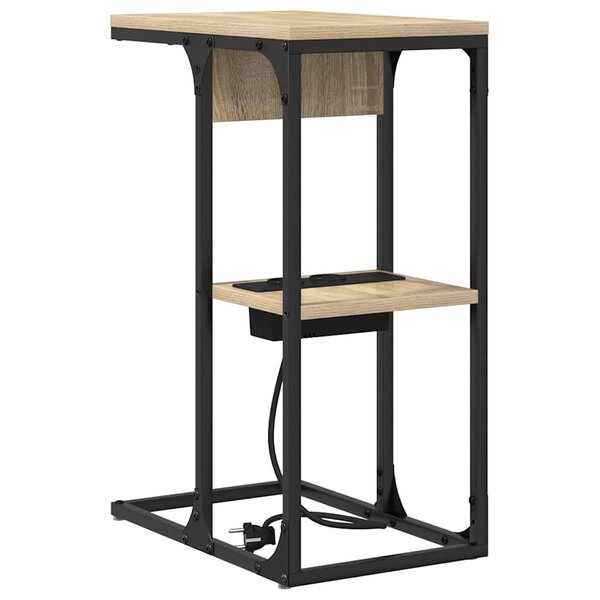 vidaXL Table de chevet Chêne Sonoma 41.5 x 26 x 60.5 cm