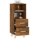 vidaXL Buffet Chêne fumé 34 5x34x90 cm Bois d'ingénierie