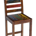 vidaXL Tabourets de bar lot de 2 bois massif de récupération