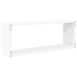 vidaXL Étagères murales cube 2 Pièces Blanc 60x15x23 cm Bois d’ingénierie