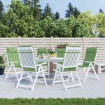 vidaXL Coussins de chaise à dossier haut lot de 6 modèle de feuille