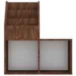 vidaXL Porte-revue pour enfants Chêne marron 71x30x78 5 cm