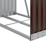 vidaXL Porte-bûches marron 80x45x190 cm acier galvanisé