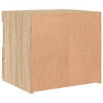 vidaXL Table de chevet avec lumières LED chêne sonoma 50x40x45 cm