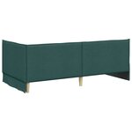 vidaXL Cadre de lit d'angle Vert foncé 100 x 200 cm tissu