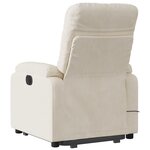 vidaXL Fauteuil inclinable de massage électrique beige microfibres