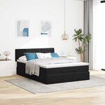 VidaXL Cadre de lit ottoman avec matelas noir 140x200 cm velours