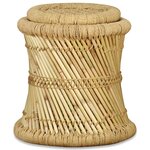 vidaXL Tabourets lot de 2 Bambou et jute