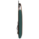 vidaXL Tête de lit suspendue Avec lumière LED Vert foncé PU antique