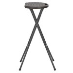 vidaXL Tabouret de bar pliable lot de 2 PEHD et acier Aspect rotin