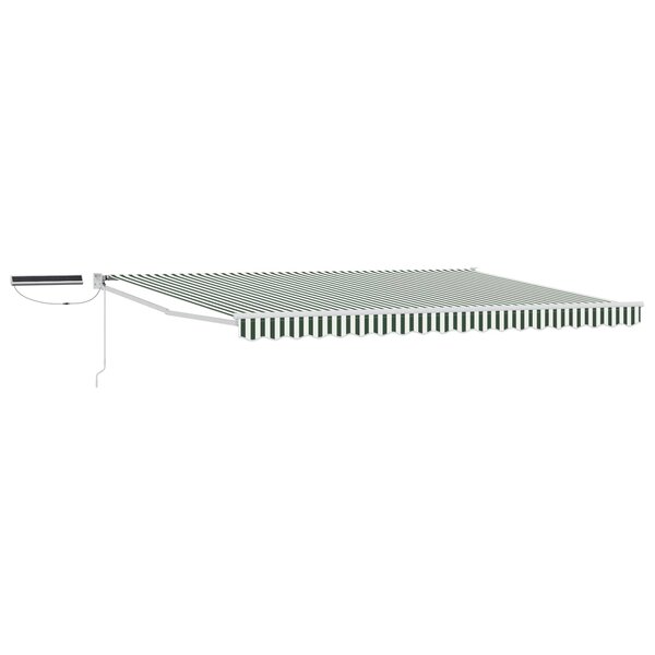 vidaXL Auvent rétractable électrique Vert et blanc 5 x 3 m