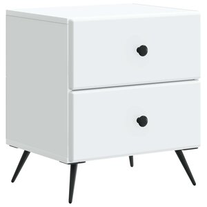 vidaXL Cabinet de chevet Blanc 43 x 34 5 x 47 5 cm Bois d'ingénierie