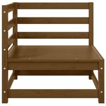 vidaXL Salon de jardin 3 Pièces marron miel bois de pin massif