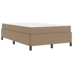 vidaXL Cadre de lit avec matelas Cappuccino 120 x 190 cm Faux cuir