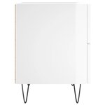 vidaXL Tables de chevet 2 Pièces blanc brillant 40x35x47 5 cm