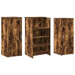 vidaXL Bureau de réception chêne fumé 135x50x103 5cm bois d'ingénierie