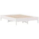 vidaXL Cadre de lit sans matelas blanc 140x200 cm bois de pin massif