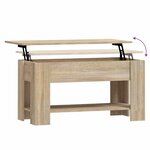 vidaXL Table basse chêne sonoma 101x49x52 cm bois d'ingénierie