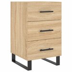 vidaXL Table de chevet chêne sonoma 40x40x66 cm bois d'ingénierie
